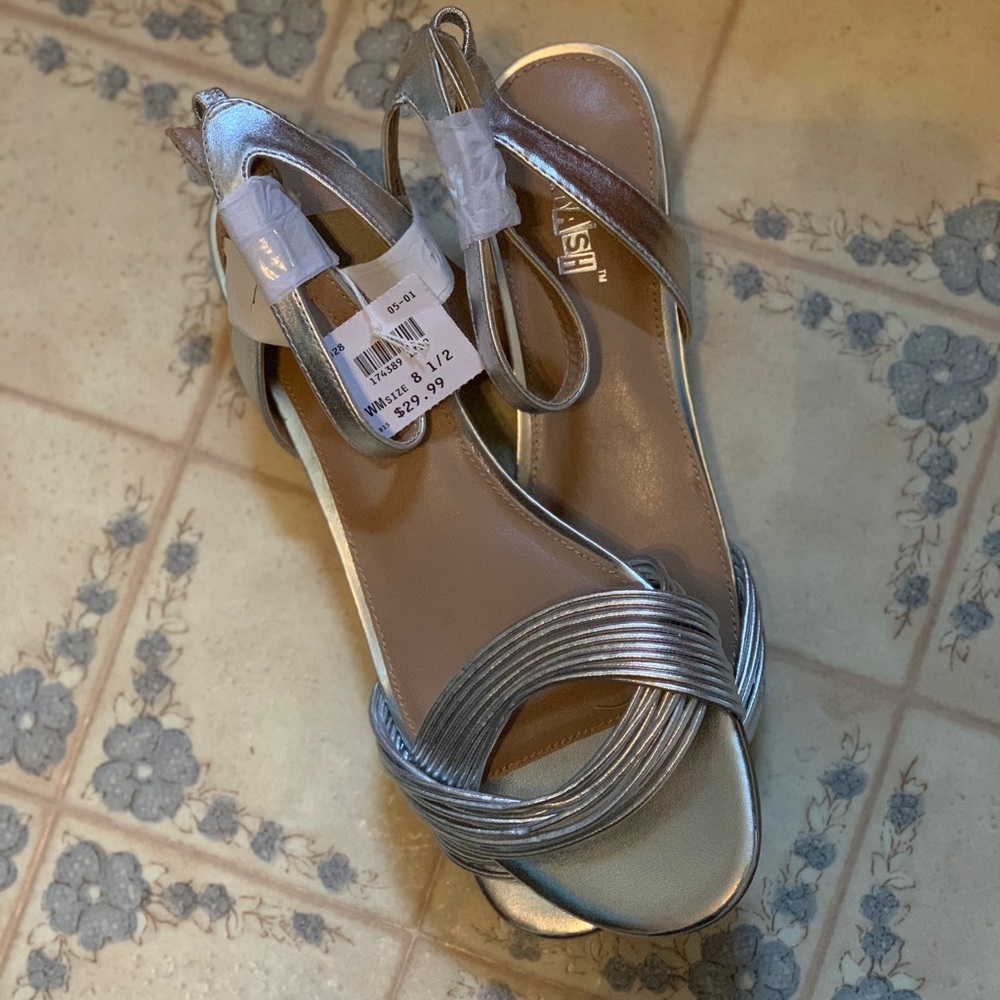 Brand new! Silver sandals
